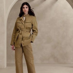 Banana Republic Water Resistant Tan Utility Jacket Size S